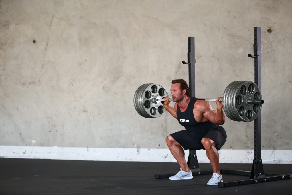 Mike O Hearn working out in a gym.